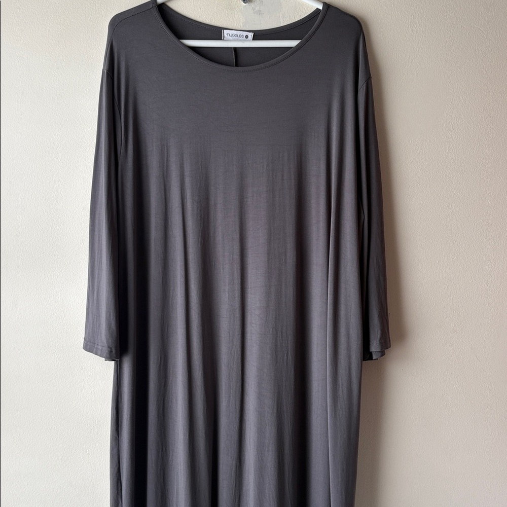 NUGGLES Simple Layering Midi Dress Dark Grey - Picture 4 of 7